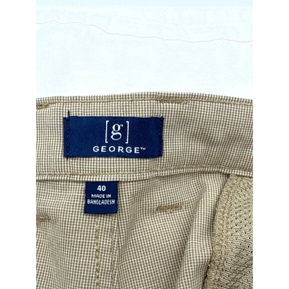 George Size 40 Mens Beige Casual Shorts Stretch Blend With Belt Loops Pockets - Picture 3 of 7
